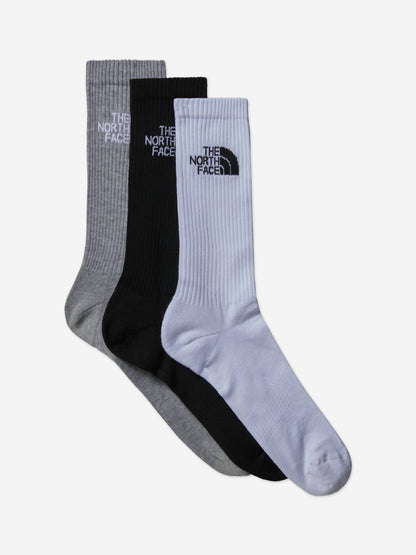 The North Face Kids Multi Sport Cush Crew Socks Set (3 Pack) in Black