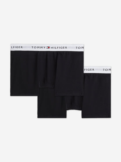 Tommy Hilfiger Boys 2 Pack Boxer Shorts Set in Black