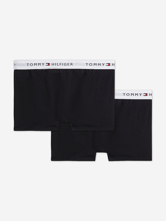 Tommy Hilfiger Boys 2 Pack Boxer Shorts Set in Black