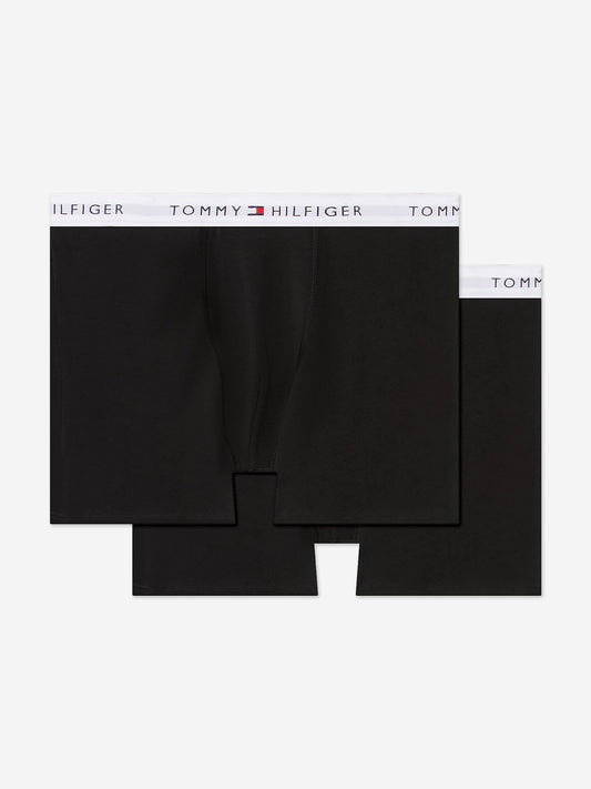 Tommy Hilfiger Boys 2 Pack Boxer Shorts Set in Black