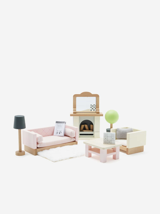 Le Toy Van Wooden Dolls House Living Room-19 Piece (10.5cm x 4cm x 15.2cm)