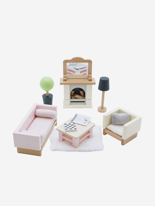 Le Toy Van Wooden Dolls House Living Room-19 Piece (10.5cm x 4cm x 15.2cm)