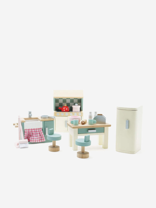 Le Toy Van Wooden Dolls House Kitchen Furniture-20 Piece (W:4.06in x D:1.02in x H:5.59in)