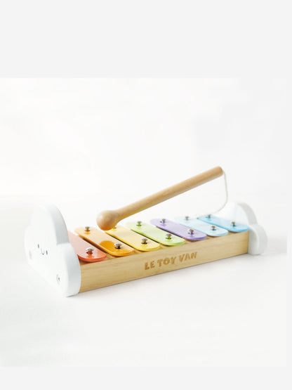 Le Toy Van Rainbow Wooden Xylophone (W:22 x D:14.5 x H:15cm)