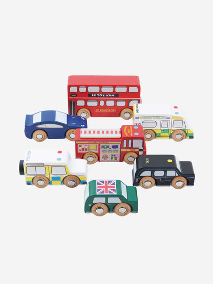 Le Toy Van London Toy Car Set-7 Piece (10 x 3 x 5cm)