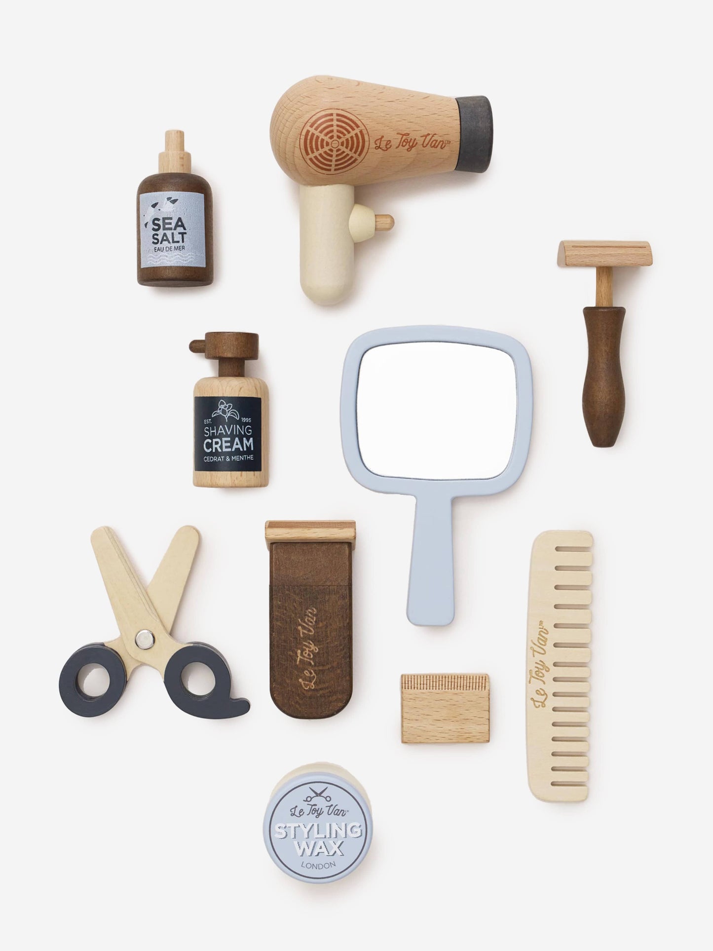 Le Toy Van Hairdresser and Barber Kit-12 Piece (W:16 x D:16 x H:18 cm)