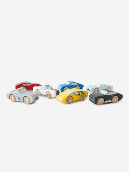Le Toy Van Classic Wooden Sports Cars-7 Piece (W:9 x D:3 x H:3.3 cm)