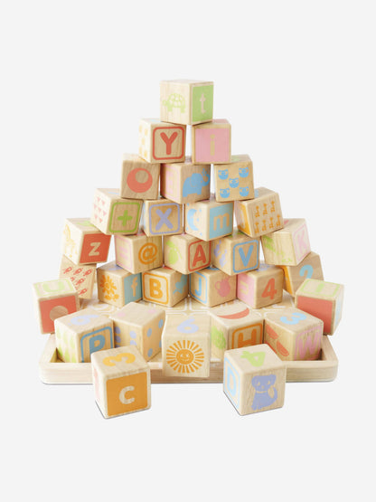 Le Toy Van ABC Learning Blocks-30 Piece (W:27 x H:23 x 4.3cm)