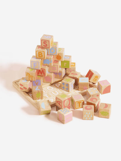 Le Toy Van ABC Learning Blocks-30 Piece (W:27 x H:23 x 4.3cm)