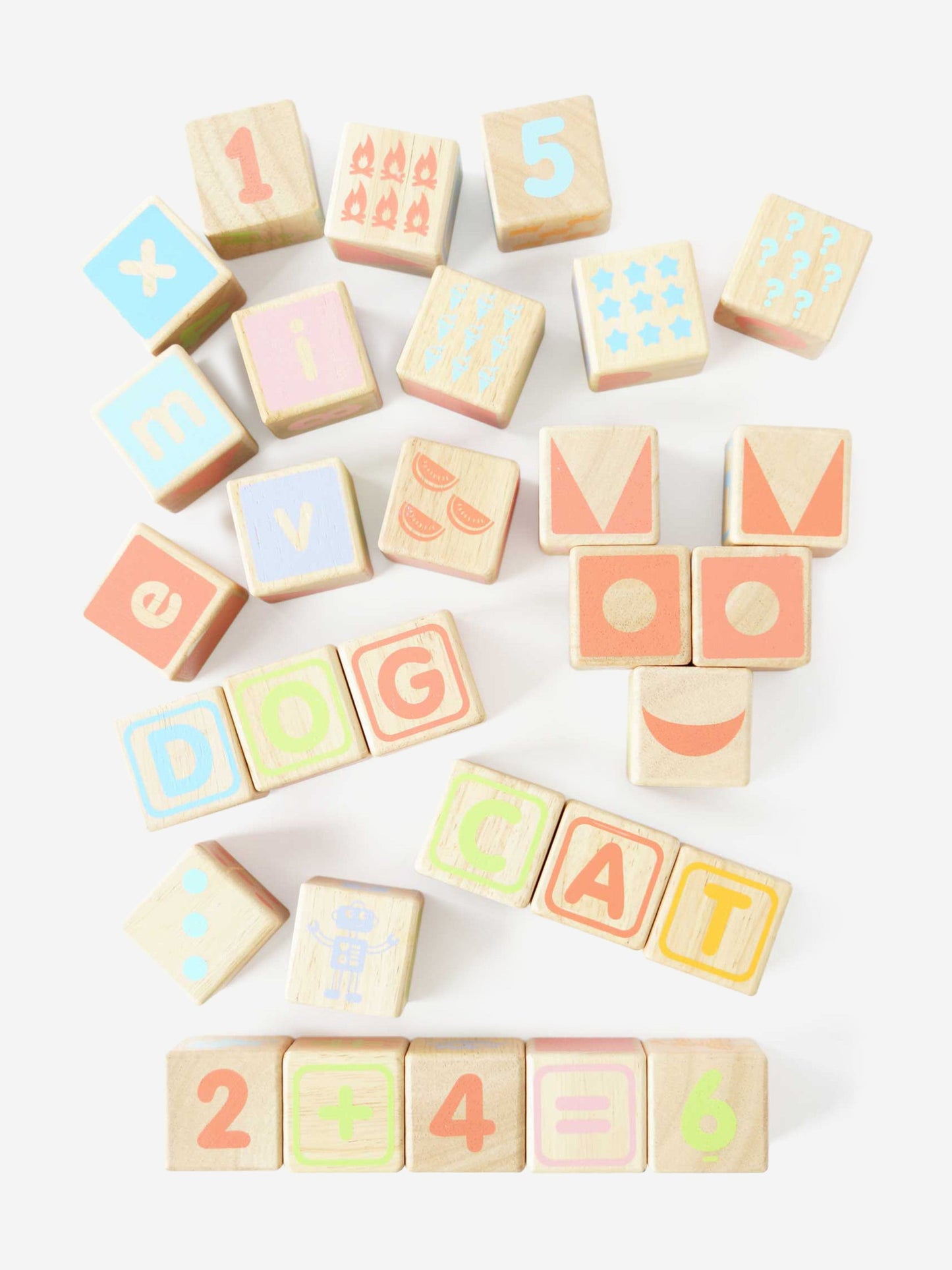 Le Toy Van ABC Learning Blocks-30 Piece (W:27 x H:23 x 4.3cm)
