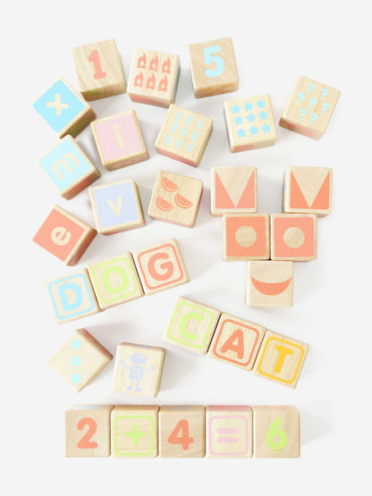 Le Toy Van ABC Learning Blocks-30 Piece (W:27 x H:23 x 4.3cm)