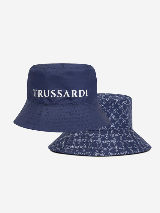 Trussardi Boys Quinsi Reversible Bucket Hat in Navy