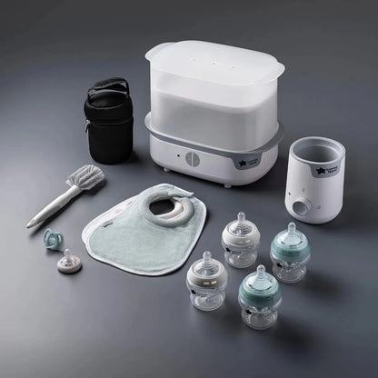 Tommee Tippee Complete Feeding Set with Electric Steam Steriliser - White