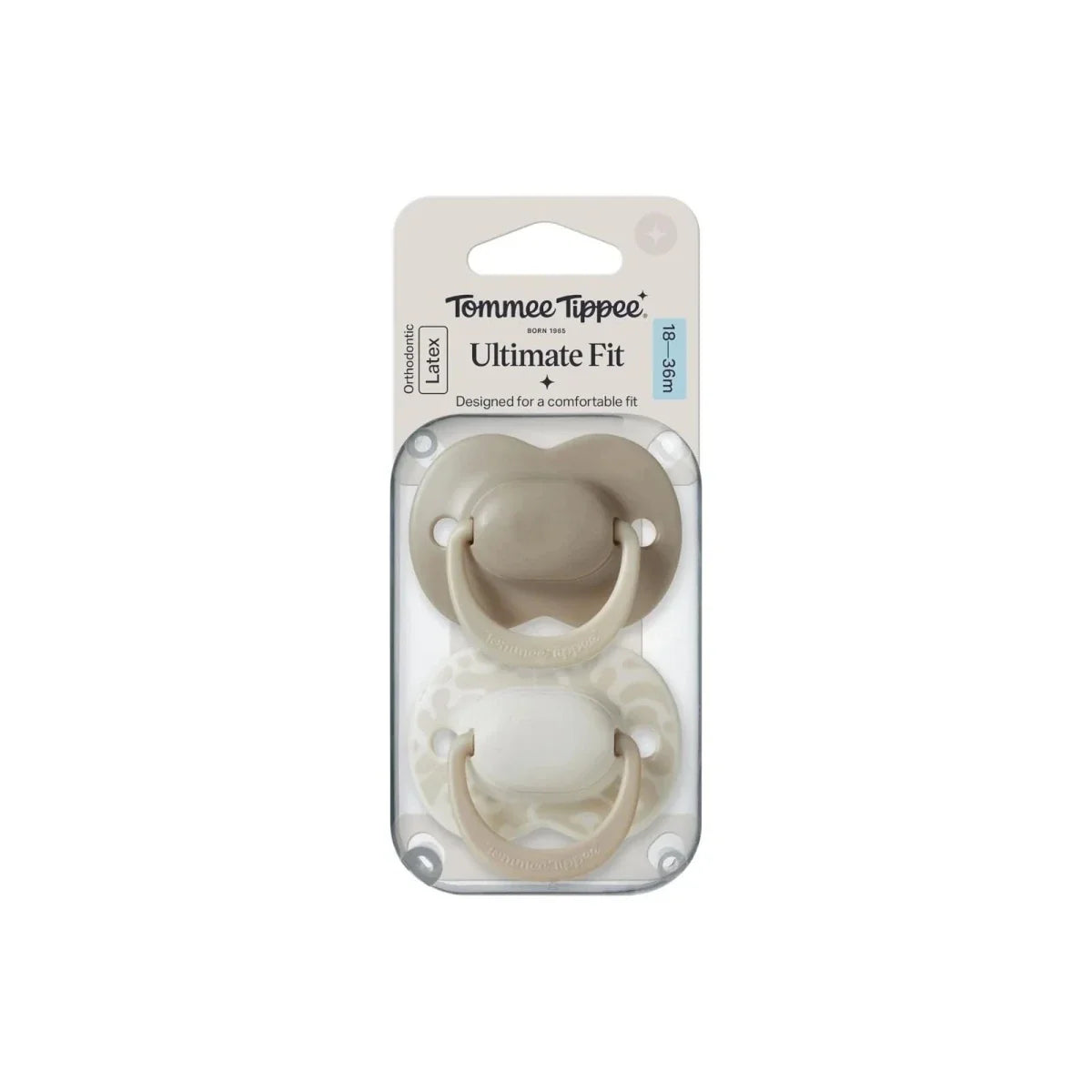 Tommee Tippee Ultra Fit Latex Soother Unisex 18-36 months Pack of 2