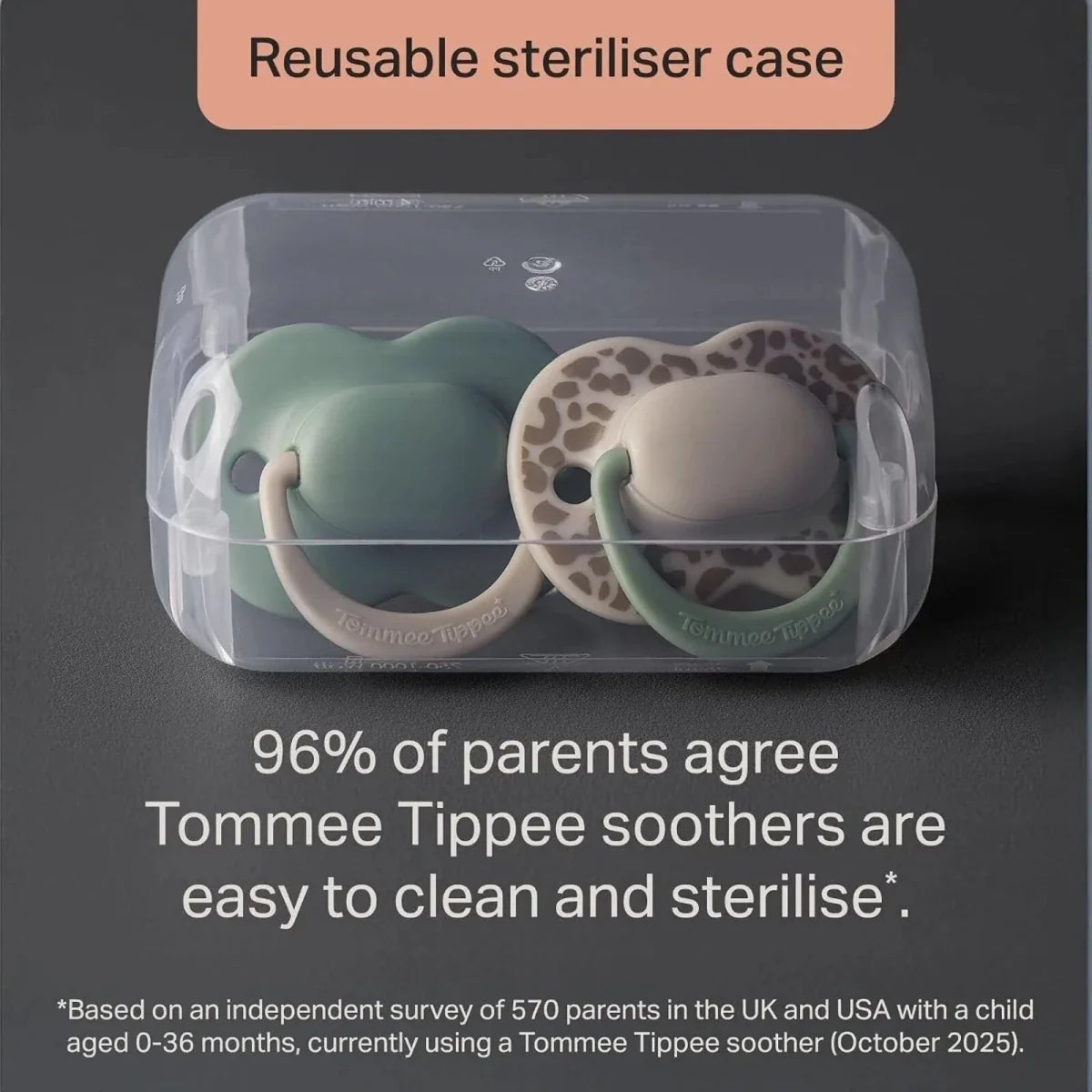 Tommee Tippee Ultra Fit Latex Soother Unisex 18-36 months Pack of 2