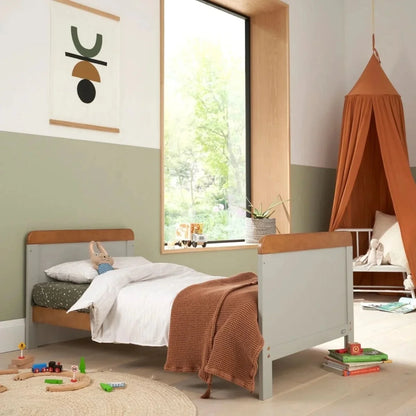 Tutti Bambini Rio 2 Piece Room Set with Deluxe Fibre Mattress - Dove Grey/Honey Oak