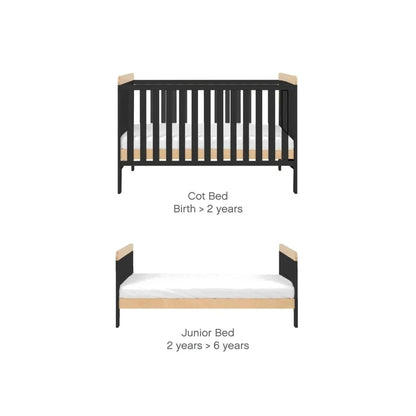 Tutti Bambini Rio 2 Piece Room Set with Sprung Mattress - Slate/Honey Oak