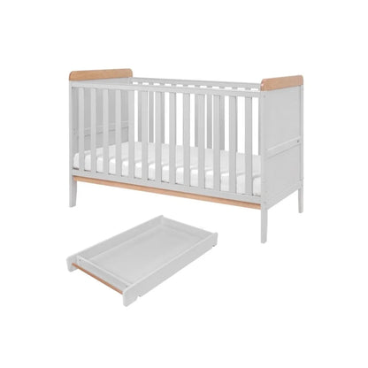 Tutti Bambini Rio 2 Piece Room Set with Sprung Mattress - Dove Grey/Honey Oak