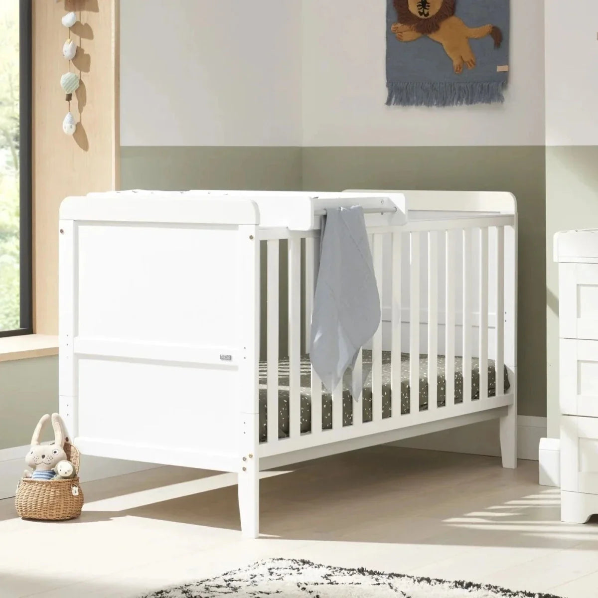 Tutti Bambini Rio 3 Piece Room Set with Deluxe Fibre Mattress - White