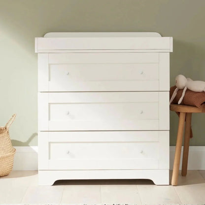 Tutti Bambini Rio 3 Piece Room Set with Deluxe Fibre Mattress - White
