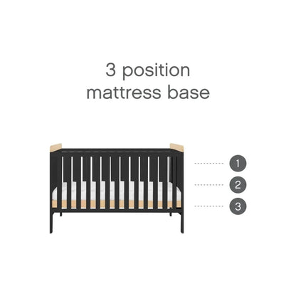Tutti Bambini Rio 3 Piece Room Set with Deluxe Fibre Mattress - Slate/Honey Oak