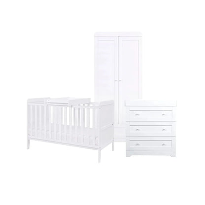 Tutti Bambini Rio 3 Piece Room Set with Pocket Sprung Mattress - White