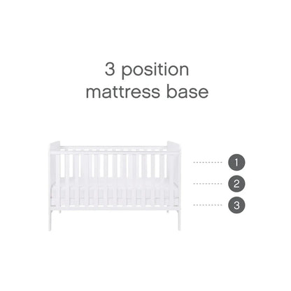 Tutti Bambini Rio 3 Piece Room Set with Pocket Sprung Mattress - White