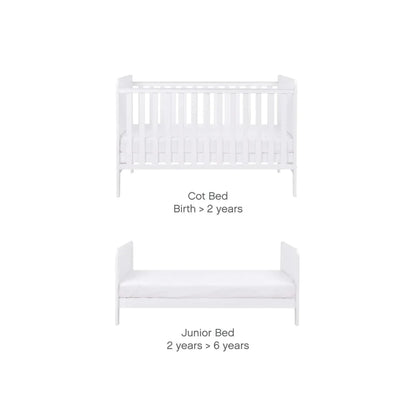 Tutti Bambini Rio 3 Piece Room Set with Pocket Sprung Mattress - White