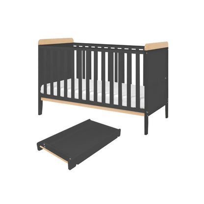 Tutti Bambini Rio 3 Piece Room Set with Pocket Sprung Mattress - Slate/Honey Oak
