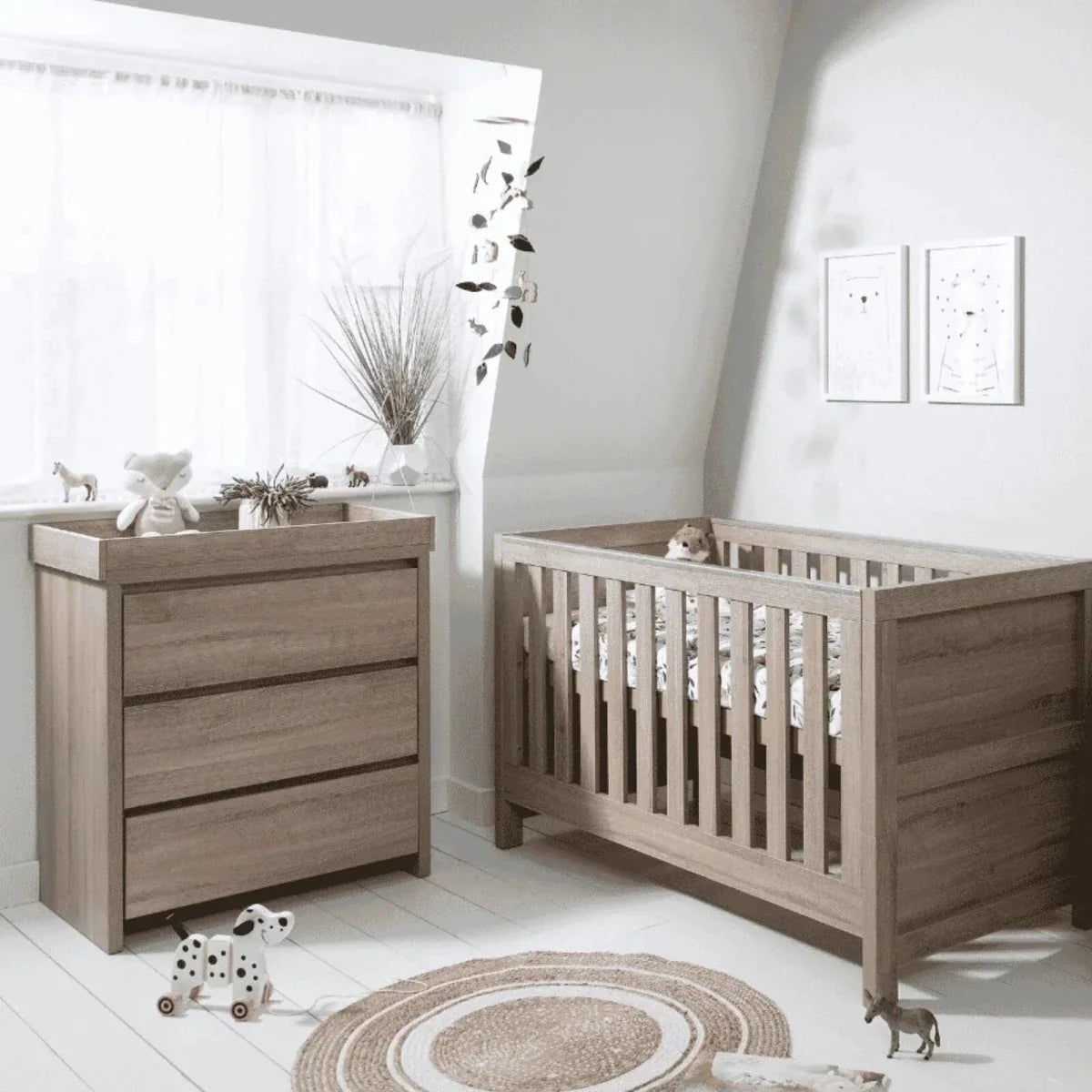 Tutti Bambini Modena 2 Piece Room Set with Pocket Sprung Mattress - Oak
