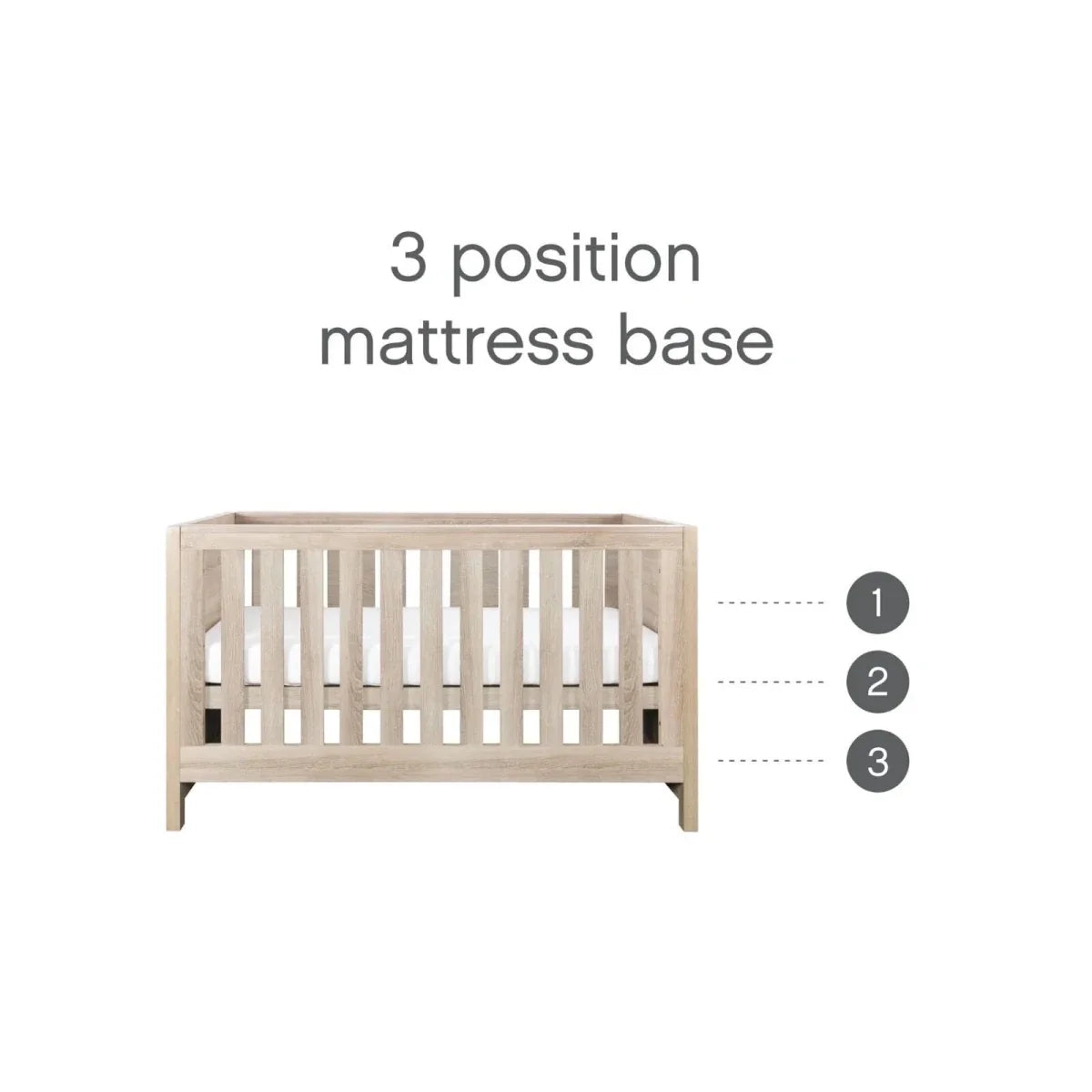 Tutti Bambini Modena 2 Piece Room Set with Pocket Sprung Mattress - Oak