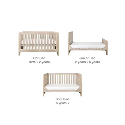 Tutti Bambini Modena 2 Piece Room Set with Pocket Sprung Mattress - Oak