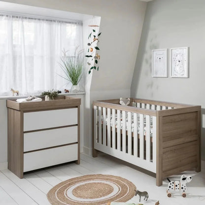 Tutti Bambini Modena 2 Piece Room Set with Pocket Sprung Mattress - White/Oak
