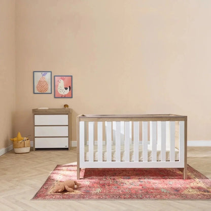 Tutti Bambini Modena 2 Piece Room Set with Pocket Sprung Mattress - White/Oak