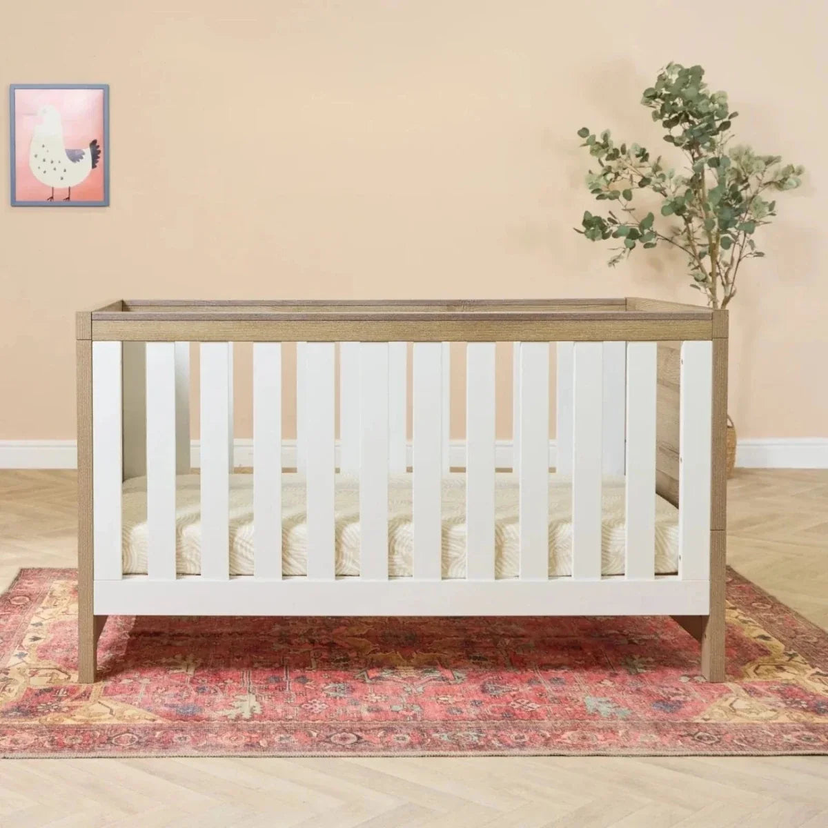 Tutti Bambini Modena 2 Piece Room Set with Pocket Sprung Mattress - White/Oak