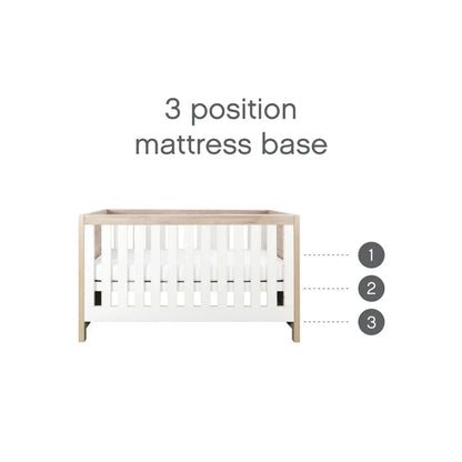 Tutti Bambini Modena 2 Piece Room Set with Pocket Sprung Mattress - White/Oak