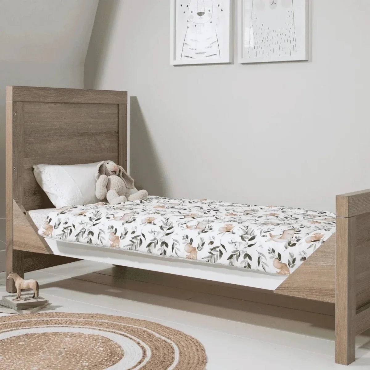 Tutti Bambini Modena 2 Piece Room Set with Pocket Sprung Mattress - White/Oak
