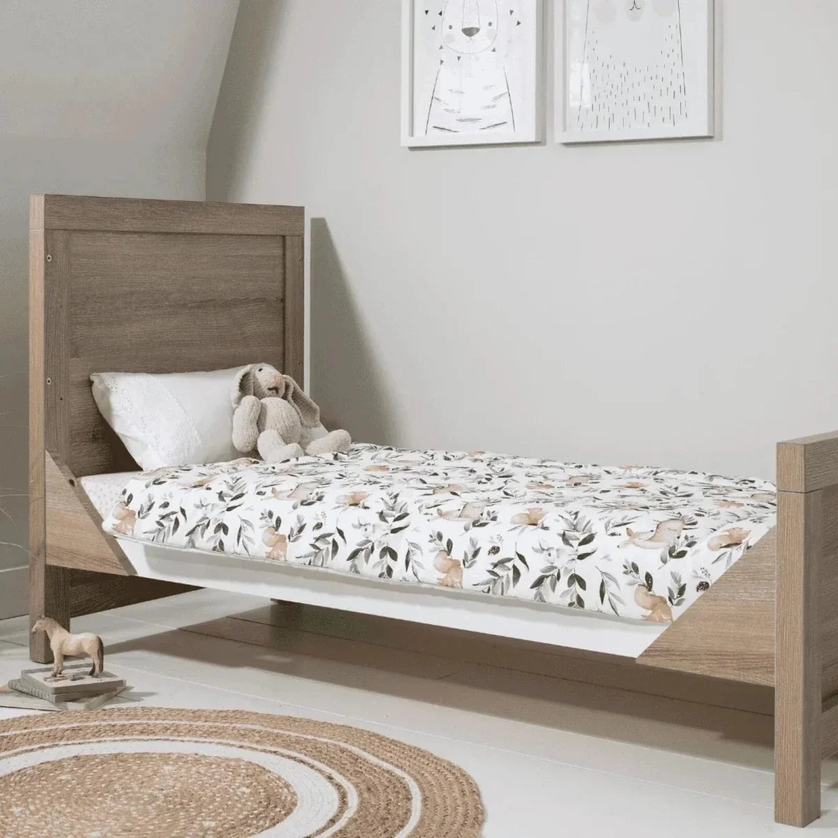 Tutti Bambini Modena 2 Piece Room Set with Sprung Fibre Mattress - Oak