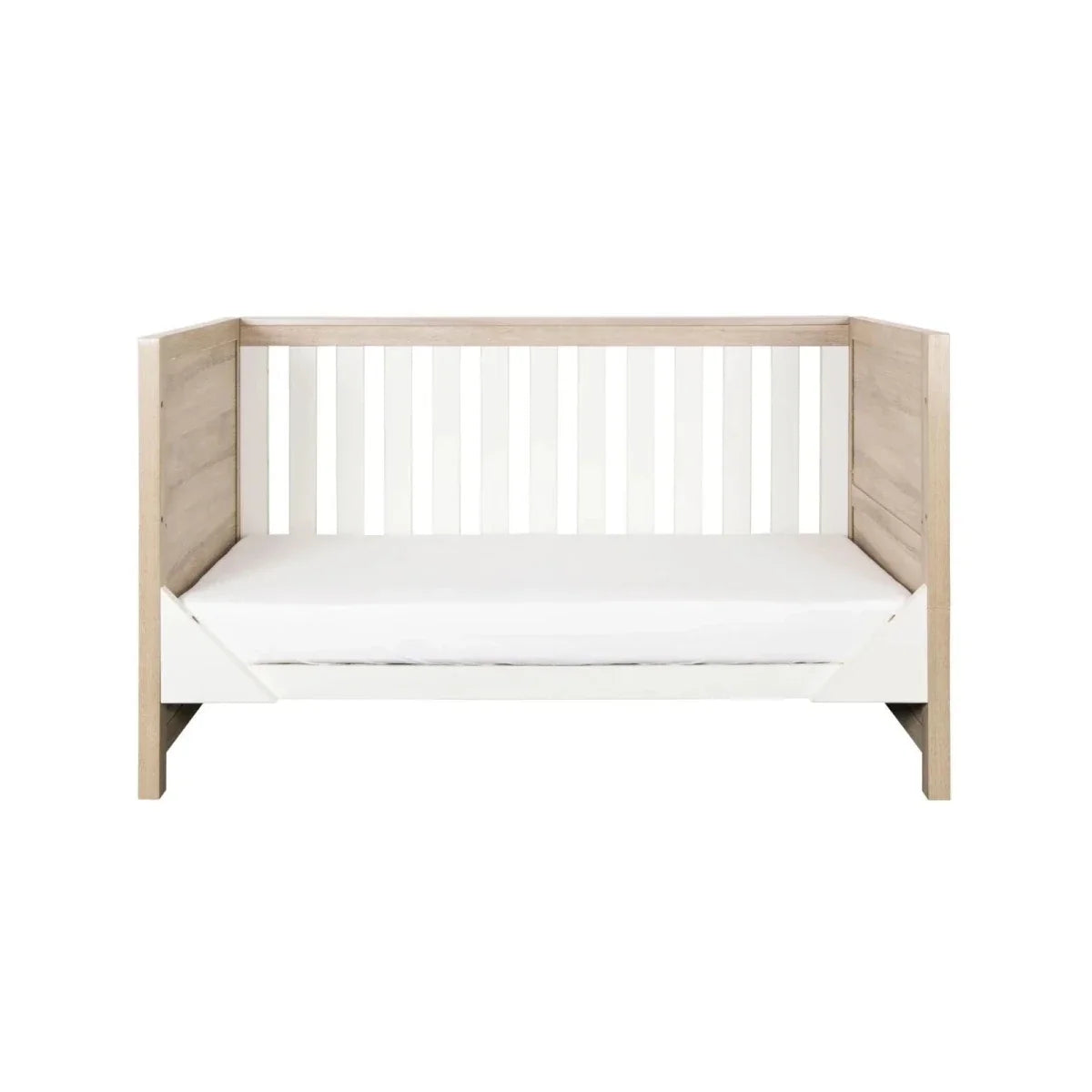 Tutti Bambini Modena 3 Piece Room Set with Deluxe Fibre Mattress - White/Oak