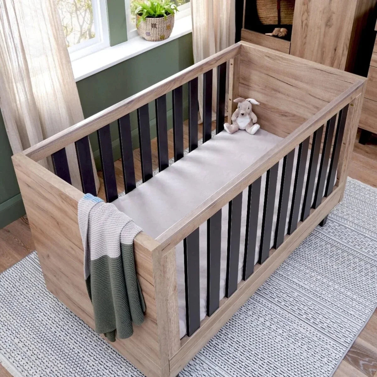 Tutti Bambini Como 3 Piece Furniture Set - Distressed Oak/Slate Grey