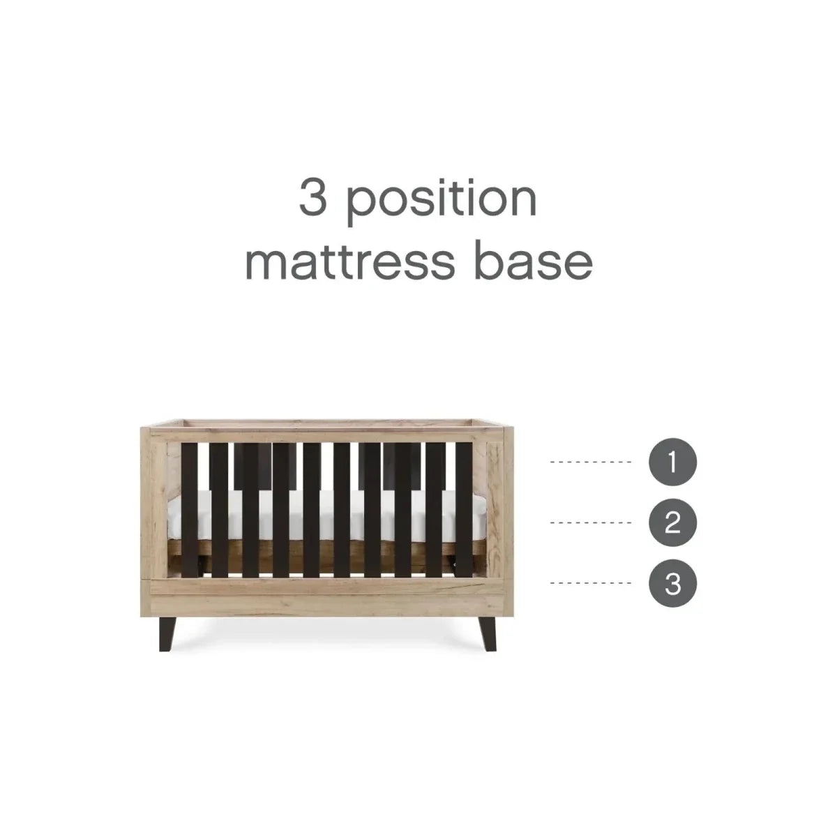 Tutti Bambini Como 3 Piece Furniture Set - Distressed Oak/Slate Grey