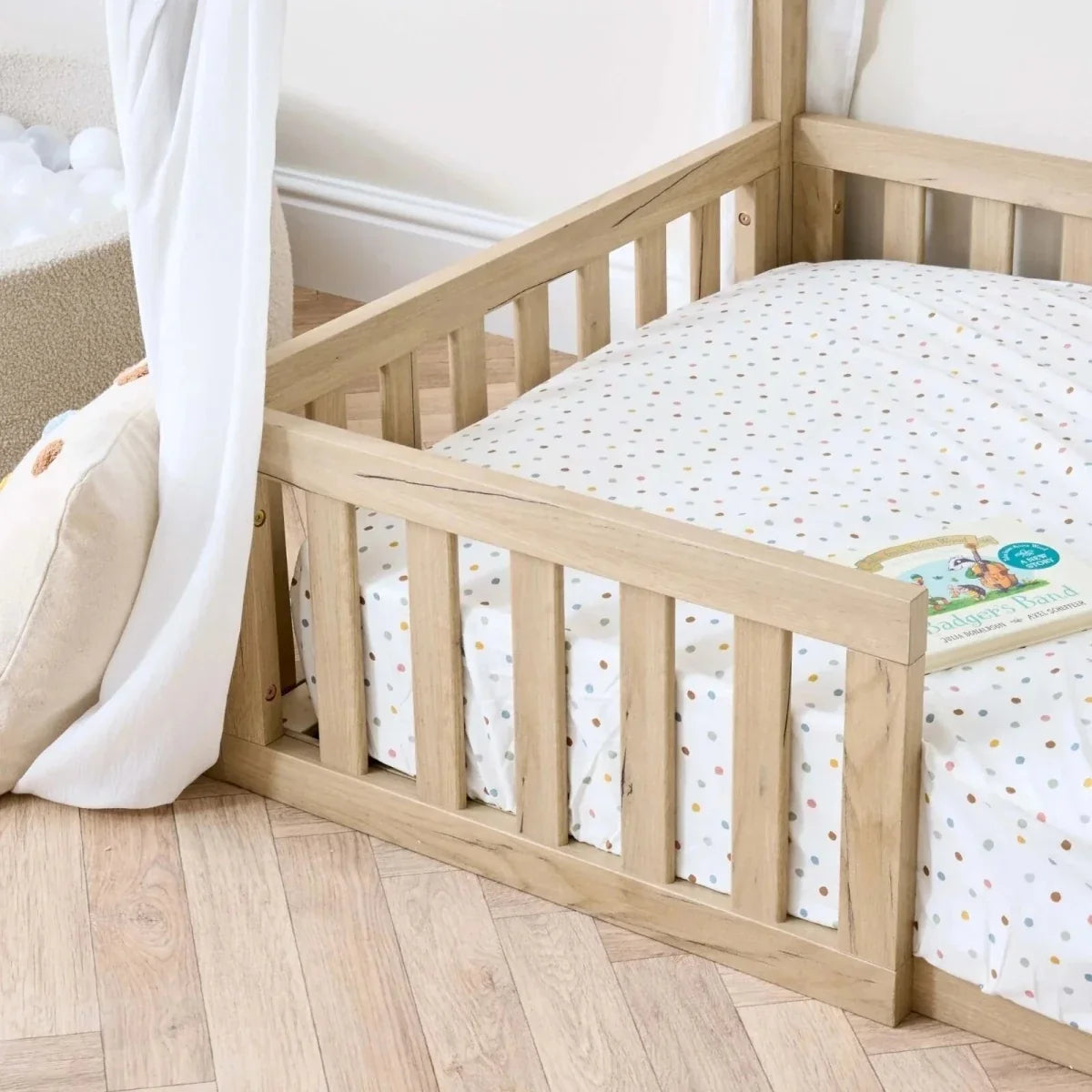 Tutti Bambini Grande Casa Montessori Toddler Floor Bed 90x200cm - Harvest Oak