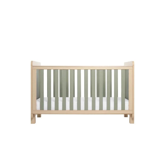 Tutti Bambini Kuba Cot Bed - Golden Oak/Sage Weave