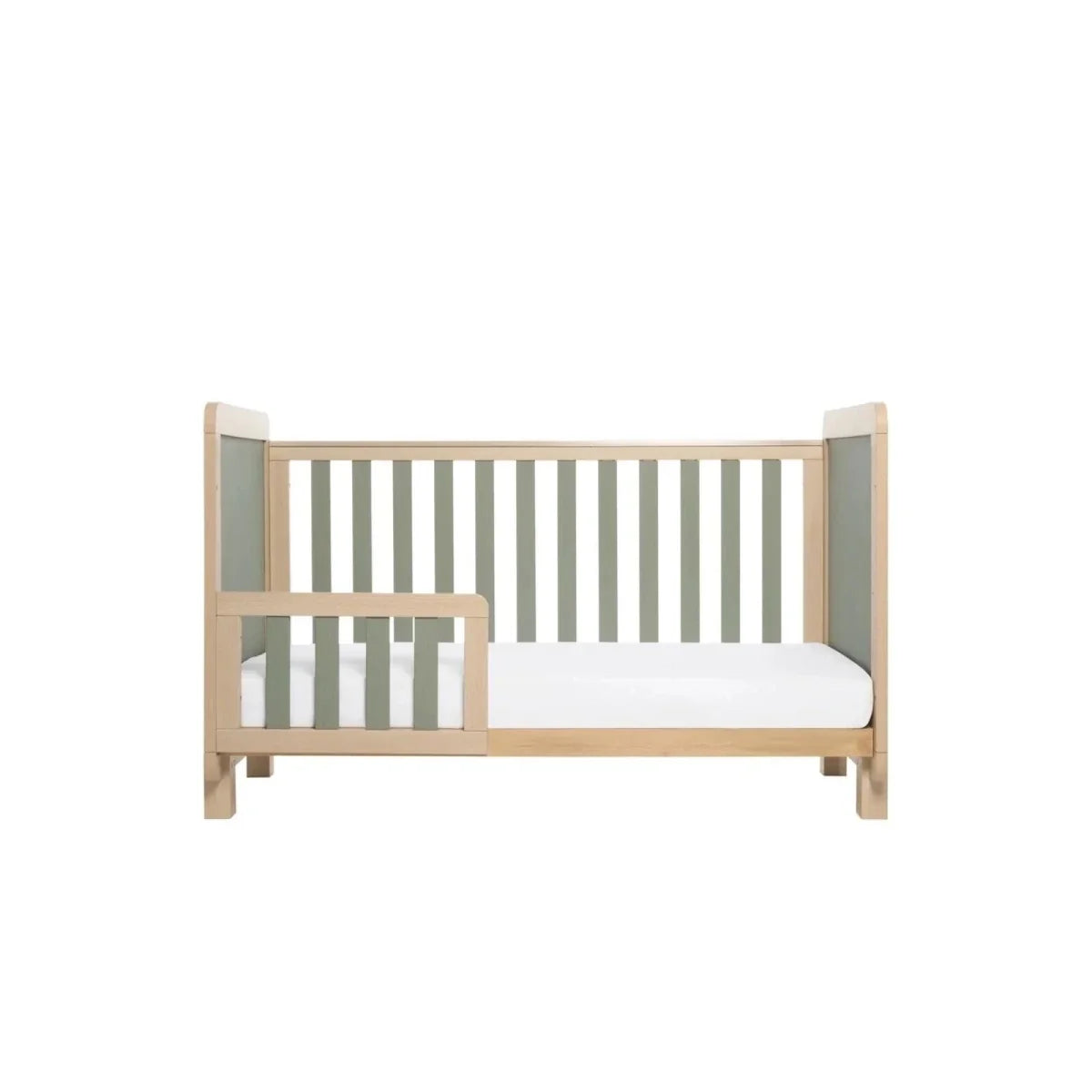 Tutti Bambini Kuba Cot Bed - Golden Oak/Sage Weave