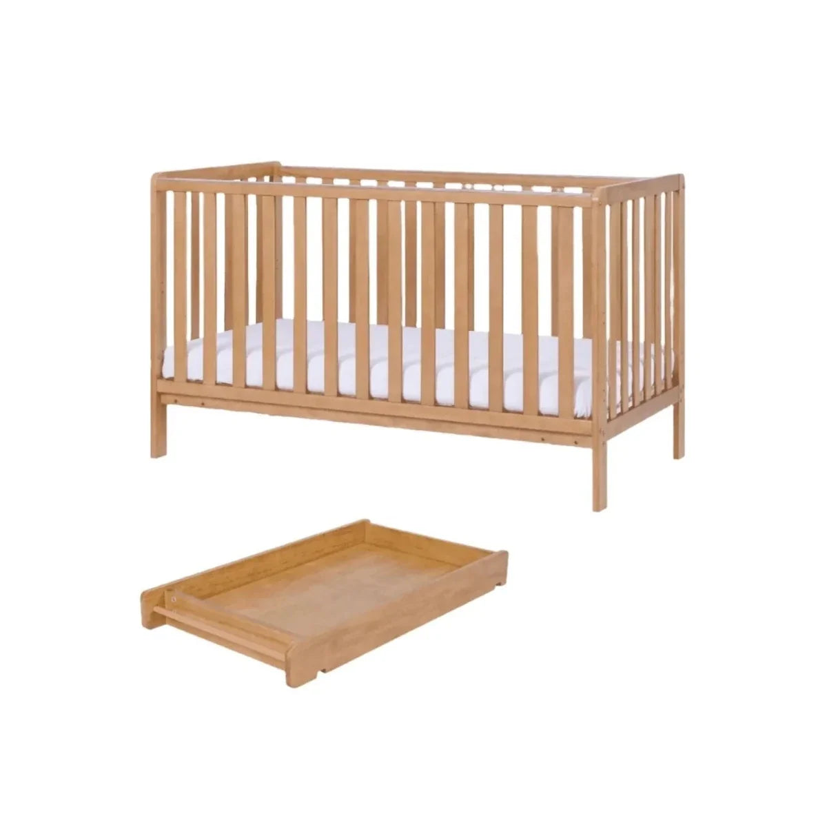 Tutti Bambini Malmo Cot Bed with Cot Top Changer & Mattress