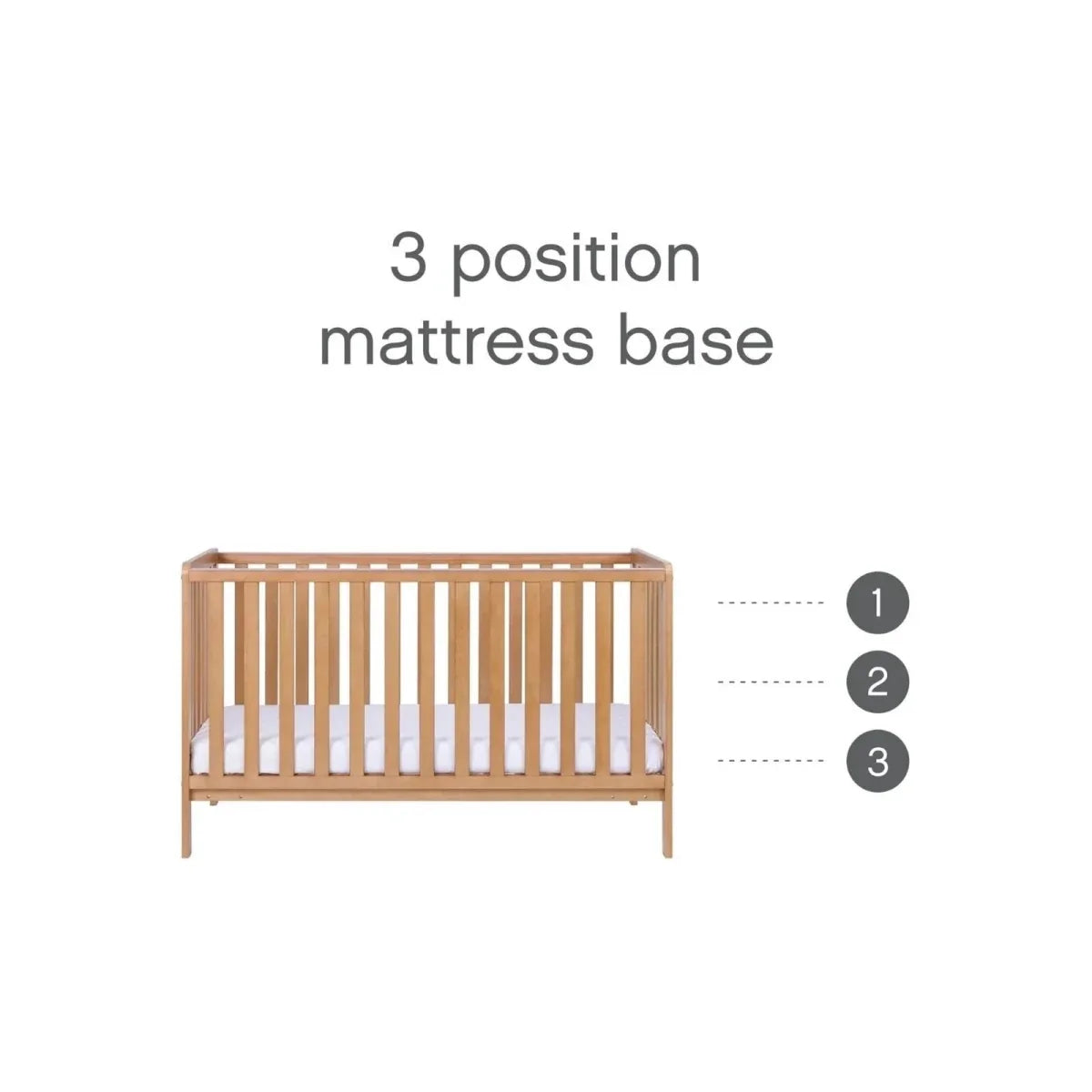 Tutti Bambini Malmo Cot Bed with Cot Top Changer & Mattress