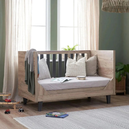 Tutti Bambini Como Cot Bed - Distressed Oak/Slate Grey