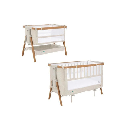 Tutti Bambini CoZee XL Bedside Crib & Cot - Scandinavian Walnut/Ecru