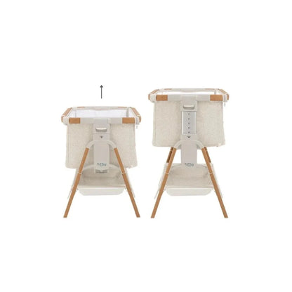 Tutti Bambini CoZee XL Bedside Crib & Cot - Scandinavian Walnut/Ecru