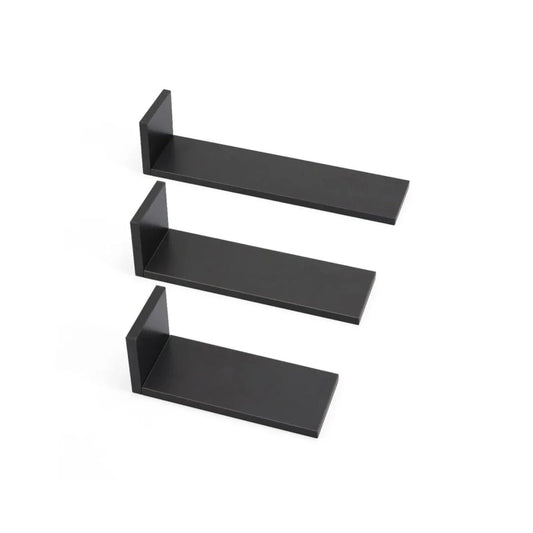 Tutti Bambini Rio Set of Three L-Shaped Wall Shelves - Slate Grey